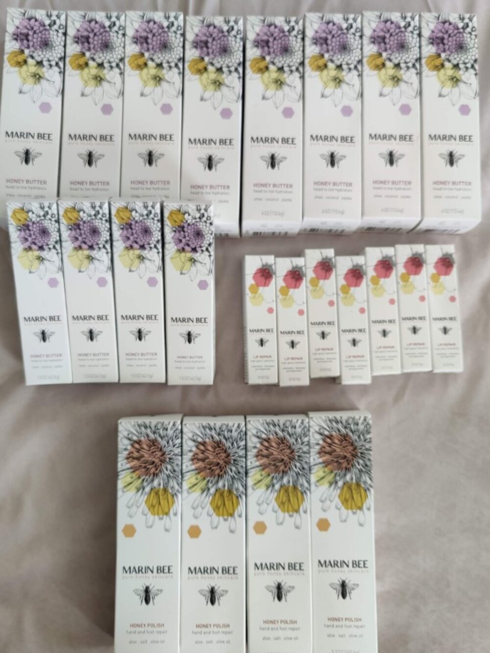 Marin Bee 24-Piece Pure Honey Skincare Lot – New in Box
